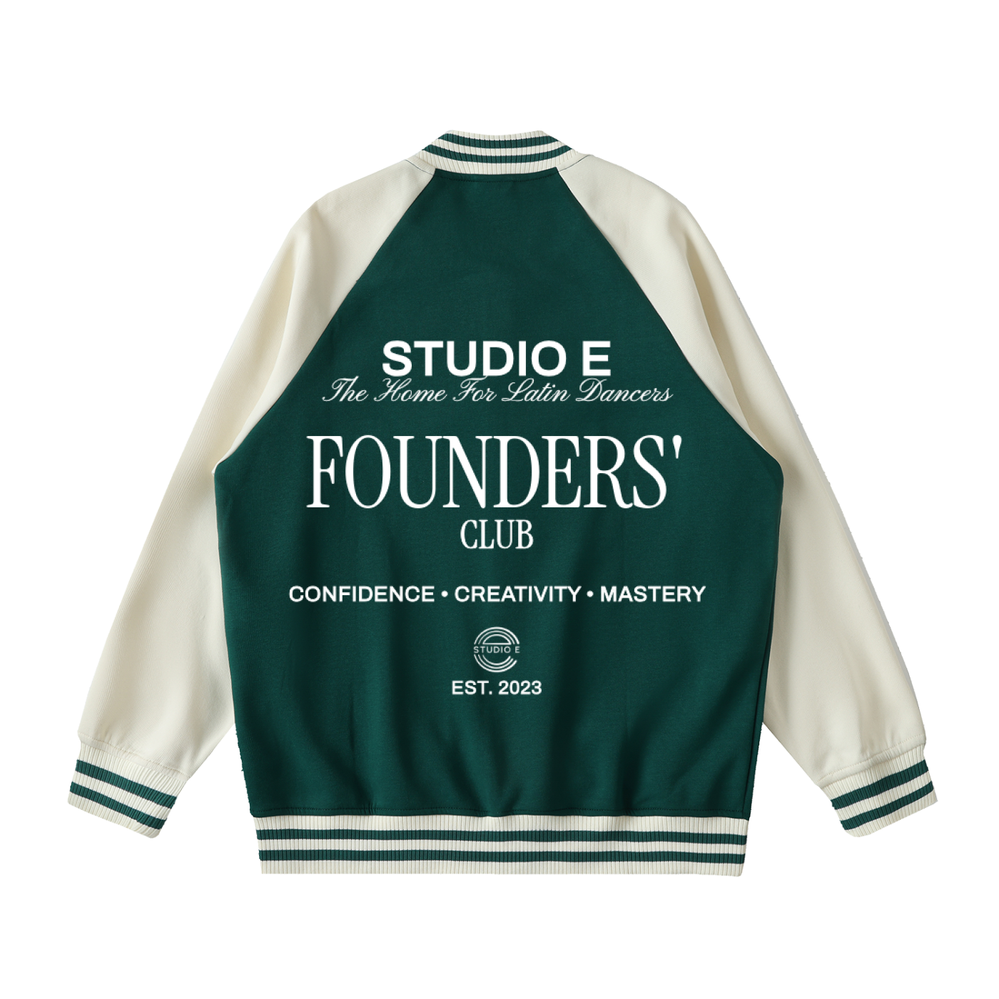 The Studio E Founder's Club Varsity Jacket