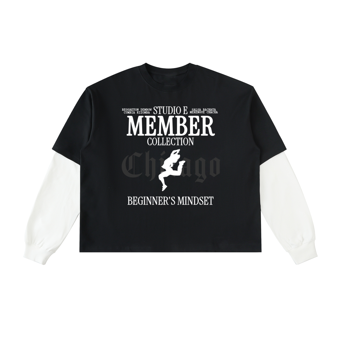 Chicago | Layered Contrast Sleeve Cotton T-Shirt