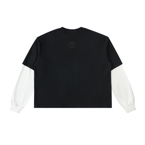 Chicago | Layered Contrast Sleeve Cotton T-Shirt